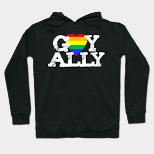 back  Heart GAY ALLY Equal RIghts for LGBTQ+ LGBTQ Hoodie